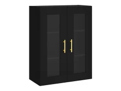 Armario de pared negro 69,5x34x90 cm