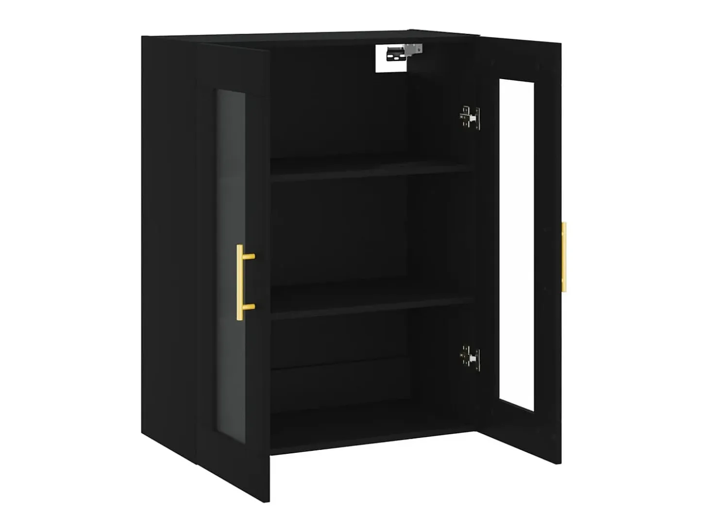 Armario de pared negro 69,5x34x90 cm