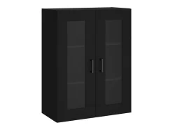 Armario de pared negro 69,5x34x90 cm