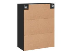 Armario de pared negro 69,5x34x90 cm madera de ingeniería