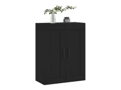 Armario de pared negro 69,5x34x90 cm madera de ingeniería