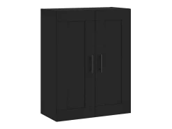 Armario de pared negro 69,5x34x90 cm madera de ingeniería