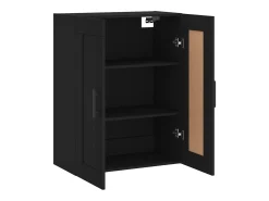 Armario de pared negro 69,5x34x90 cm madera de ingeniería