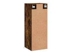 Armario de pared roble ahumado 34,5x34x90 cm