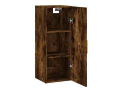 Armario de pared roble ahumado 34,5x34x90 cm