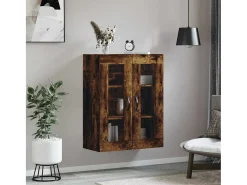 Armario de pared roble ahumado 69,5x34x90 cm madera de ingeniería