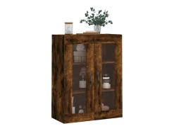 Armario de pared roble ahumado 69,5x34x90 cm madera de ingeniería