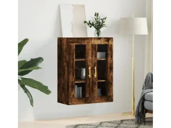 Armario de pared roble ahumado 69,5x34x90 cm