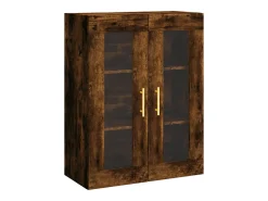 Armario de pared roble ahumado 69,5x34x90 cm