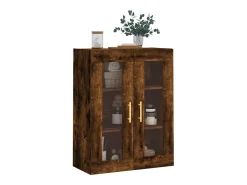Armario de pared roble ahumado 69,5x34x90 cm