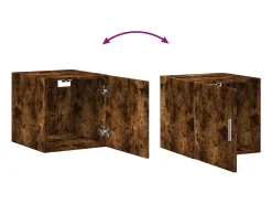 Armario de pared roble ahumado 40x42,5x40 cm madera de ingeniería