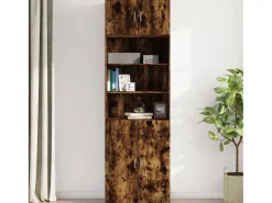 Armario de pared roble ahumado 70x42,5x40 cm madera de ingeniería
