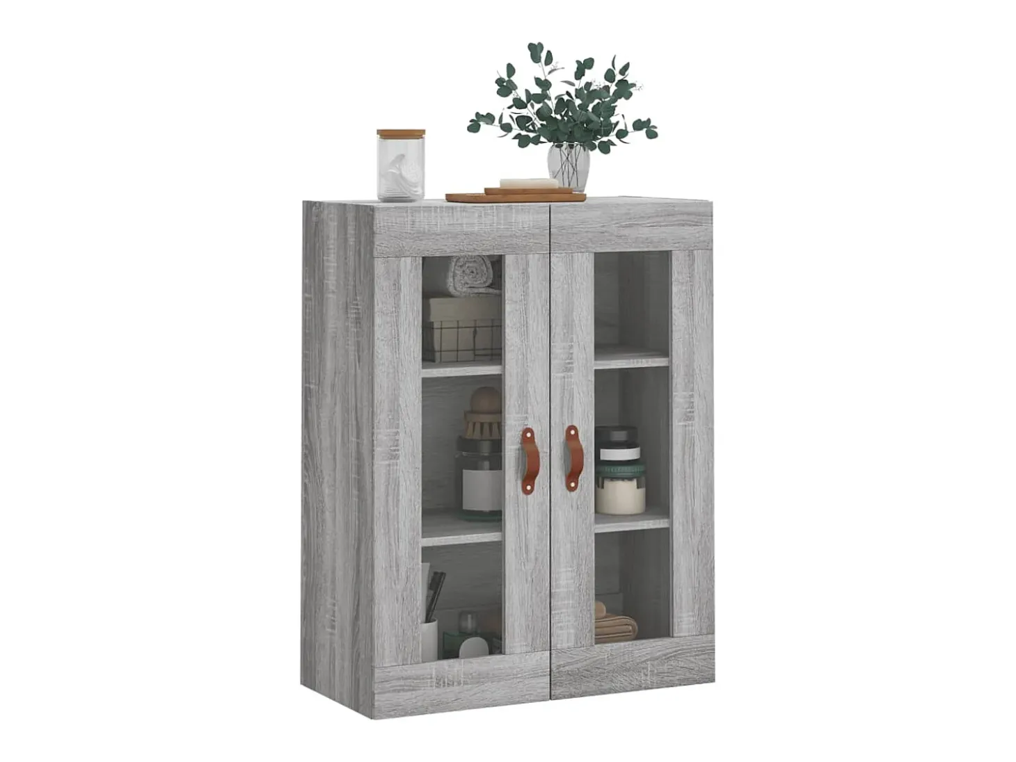 Armario de pared Sonoma gris 69,5x34x90 cm
