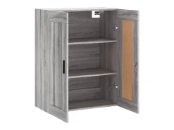 Armario de pared Sonoma gris 69,5x34x90 cm madera de ingeniería