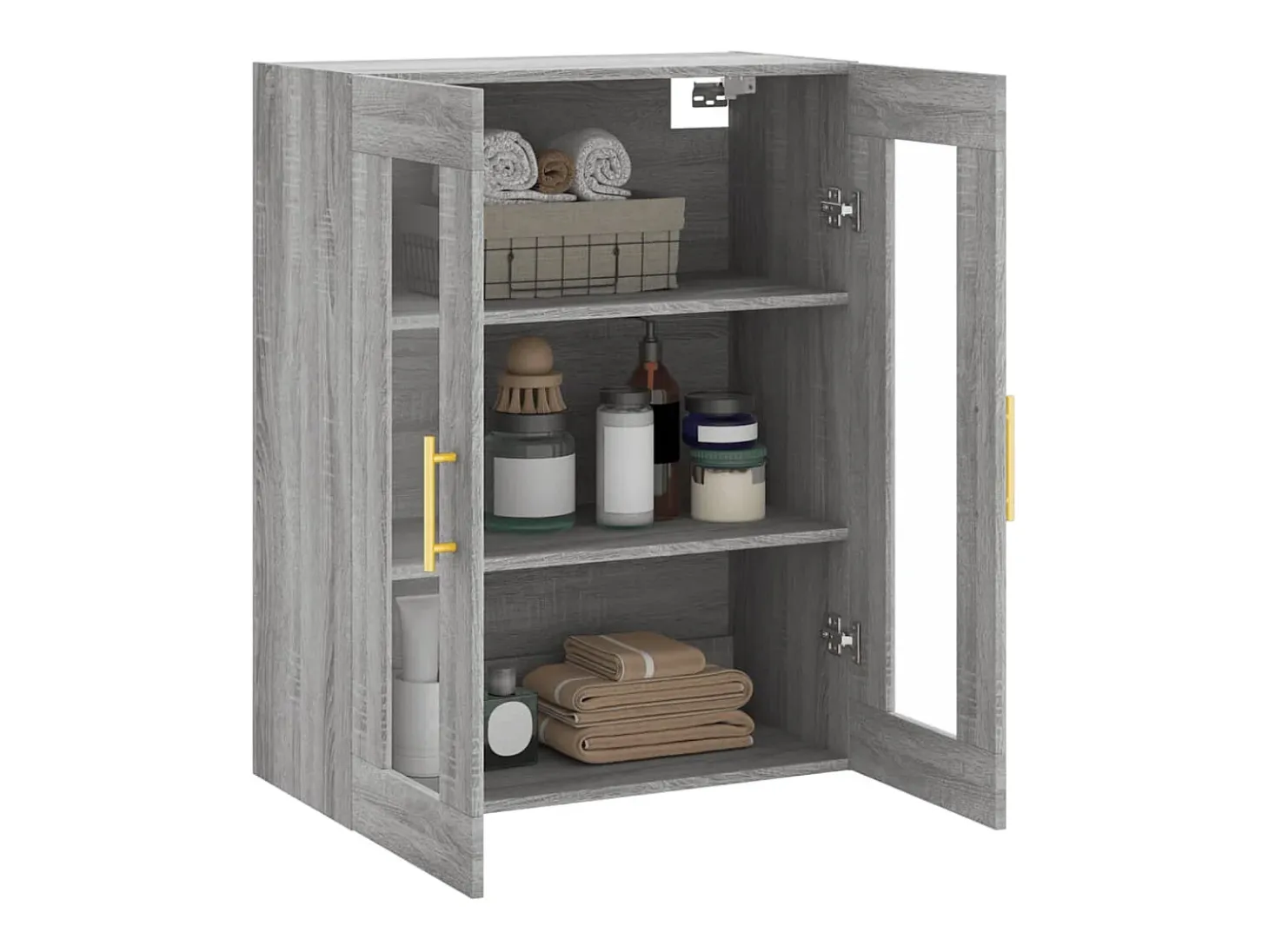 Armario de pared Sonoma gris 69,5x34x90 cm