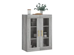 Armario de pared Sonoma gris 69,5x34x90 cm