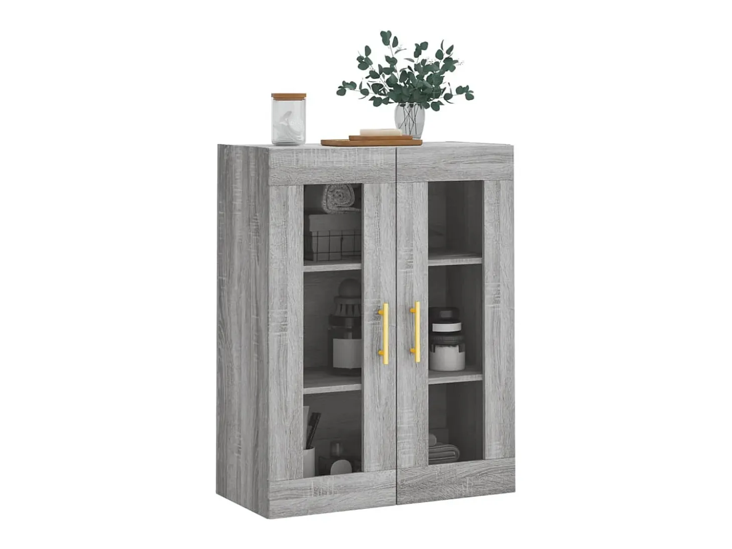 Armario de pared Sonoma gris 69,5x34x90 cm