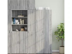 Armario de pared Sonoma gris 30x42,5x40 cm madera de ingeniería