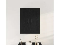 Armario de roble negro 69,5x34x90 cm Aglomerado