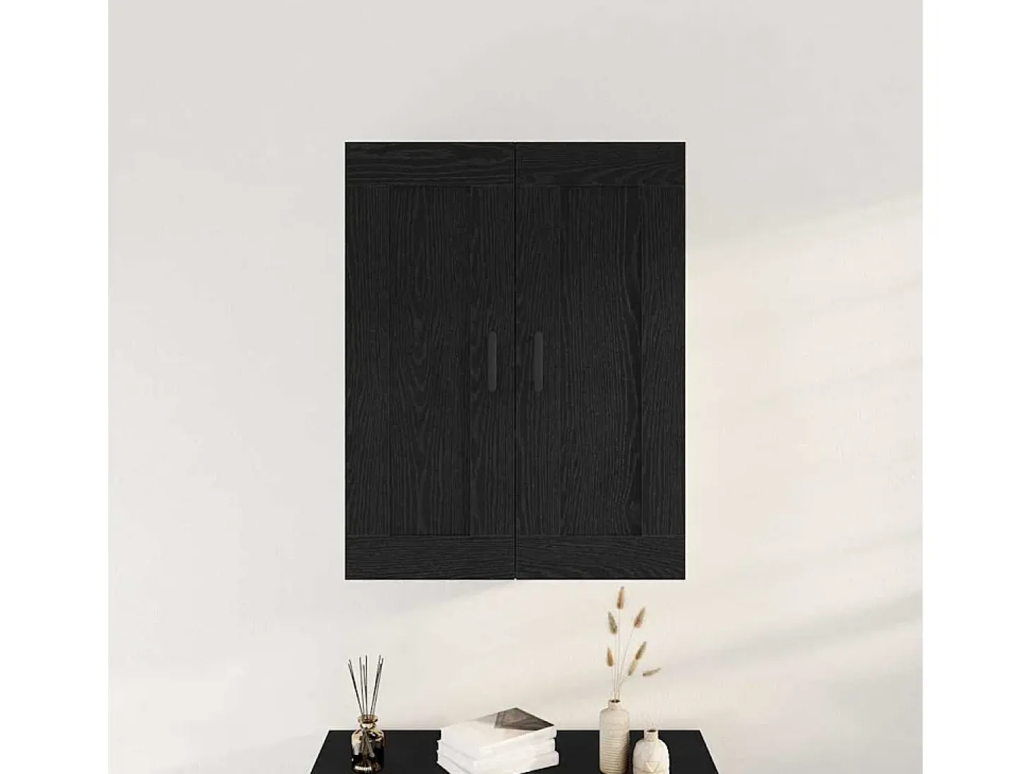 Armario de roble negro 69,5x34x90 cm Aglomerado