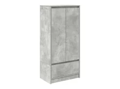 Armario gris hormigón con cajón 55,5x34x119,5 cm madera de ingeniería