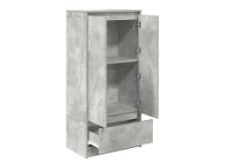 Armario gris hormigón con cajón 55,5x34x119,5 cm madera de ingeniería