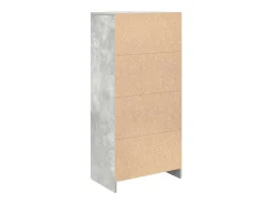 Armario gris hormigón con cajón 55,5x34x119,5 cm madera de ingeniería