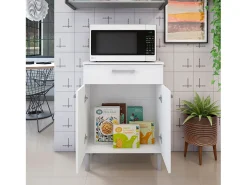 Armario Hogar 2 Puertas - 1 Cajón 84X61X39 Blanco