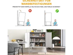 Armario metálico con puertas de cristal magnético, estante regulable, diseño moderno, para cocina, salón y oficina, color negro (80x35x160 cm)
