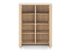 Armario, Roble Vicenza, 103 x 39 x 132 cm | Mueble moderno con cantos redondeados