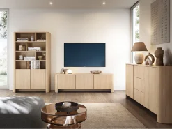 Armario, Roble Vicenza, 103 x 39 x 132 cm | Mueble moderno con cantos redondeados