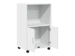 Armario rodante blanco 55x40x91 cm madera de ingeniería