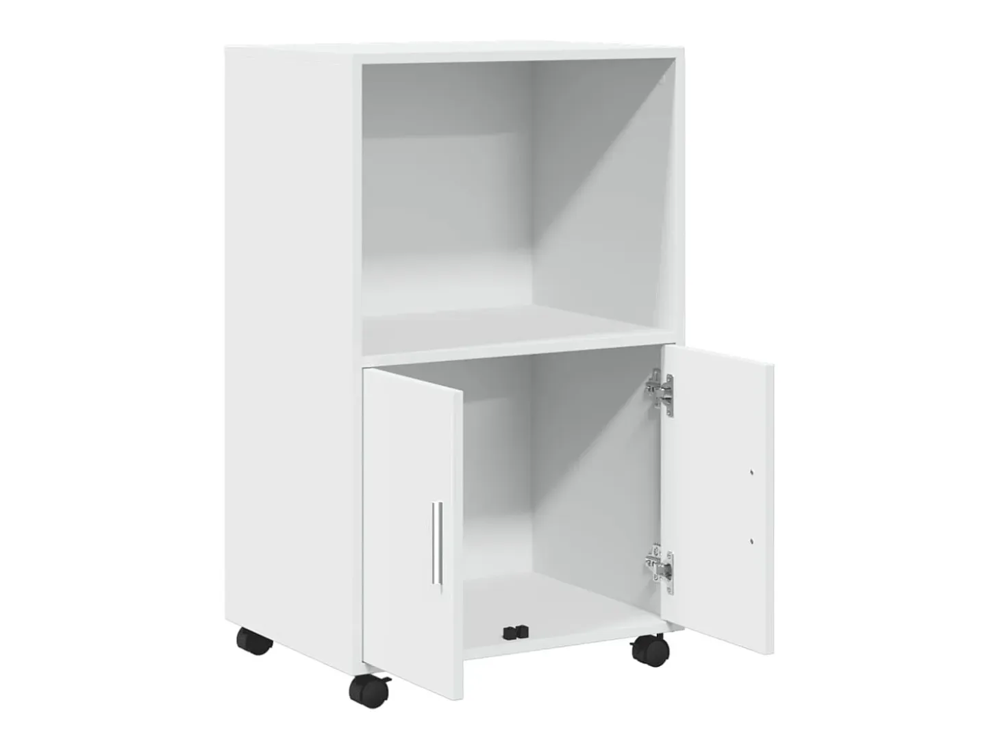 Armario rodante blanco 55x40x91 cm madera de ingeniería