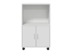 Armario rodante blanco 55x40x91 cm madera de ingeniería