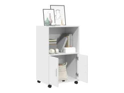 Armario rodante blanco 55x40x91 cm madera de ingeniería
