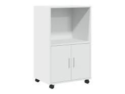Armario rodante blanco 55x40x91 cm madera de ingeniería