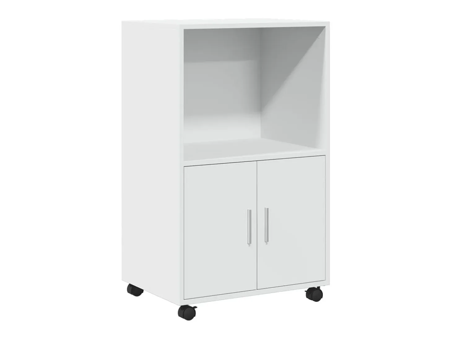 Armario rodante blanco 55x40x91 cm madera de ingeniería