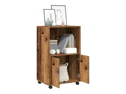 Armario rodante de madera antigua 55x40x91 cm madera de ingeniería