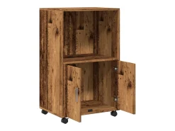 Armario rodante de madera antigua 55x40x91 cm madera de ingeniería