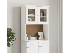 Armario superior de tocador ALTA madera pino blanco 77x30x92cm ES78290