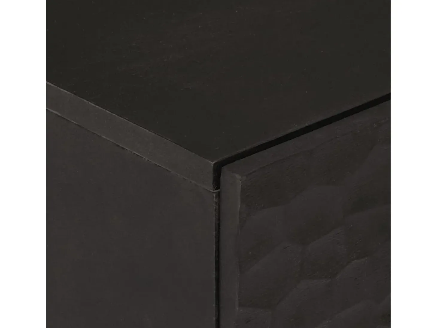 Armarios auxiliares 2 piezas madera maciza mango negro 60x33x75cm