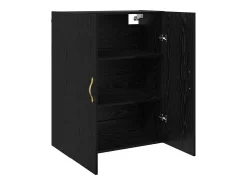 Armarios de pared 2 piezas Roble Negro 69,5 x 34 x 90 cm