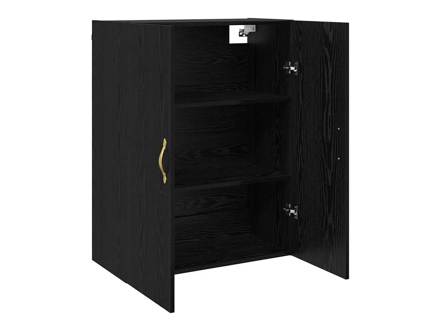 Armarios de pared 2 piezas Roble Negro 69,5 x 34 x 90 cm