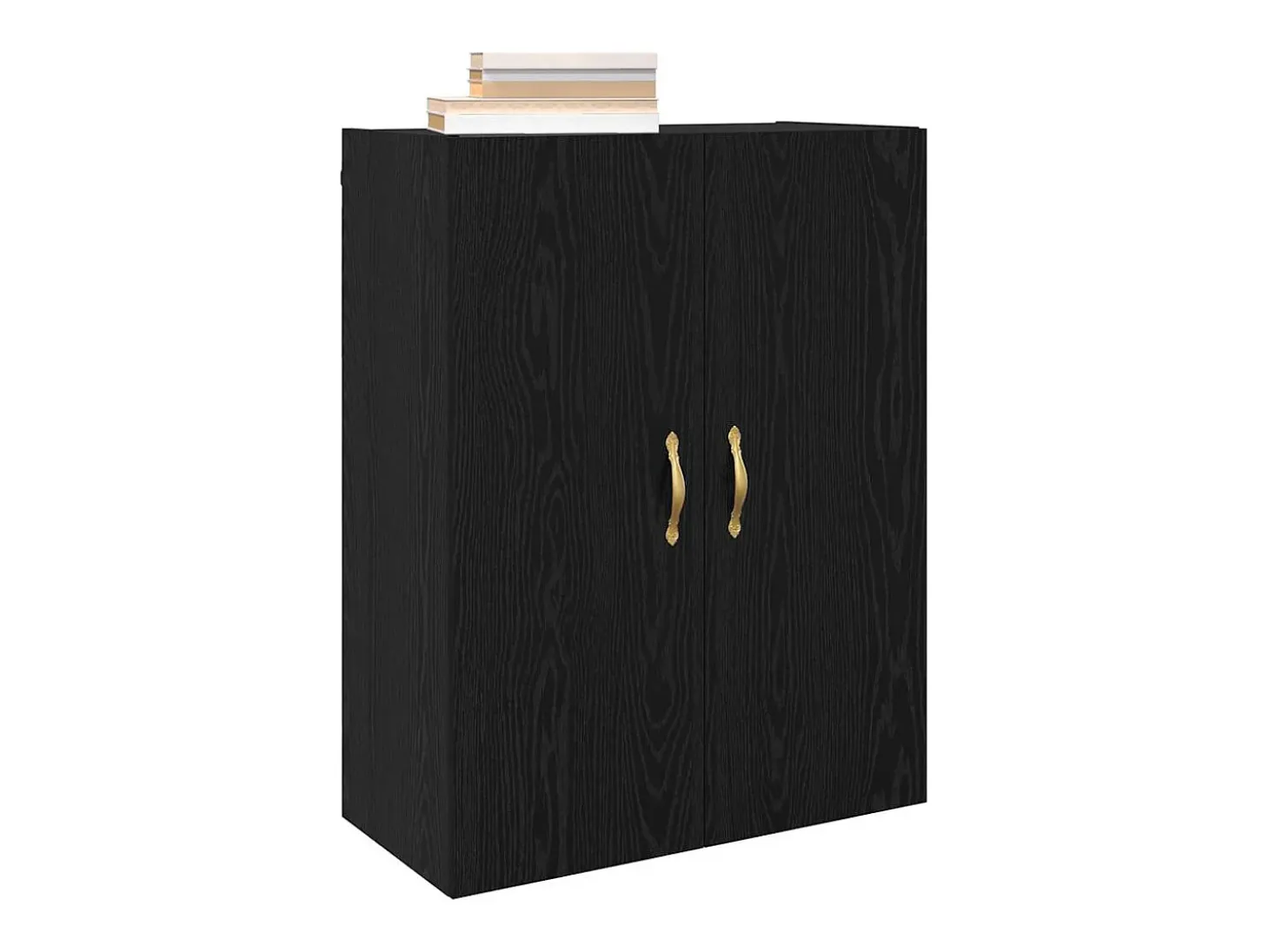 Armarios de pared 2 piezas Roble Negro 69,5 x 34 x 90 cm