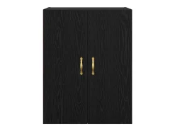 Armarios de pared 2 piezas Roble Negro 69,5 x 34 x 90 cm