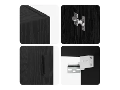 Armarios de pared 2 piezas Roble Negro 69,5 x 34 x 90 cm