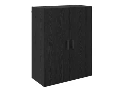 Armarios de pared 2 piezas Roble Negro 69,5 x 34 x 90 cm