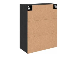 Armarios de pared 2 piezas Roble Negro 69,5 x 34 x 90 cm