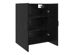 Armarios de pared 2 piezas Roble Negro 69,5 x 34 x 90 cm
