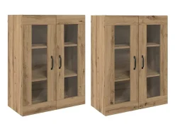 Armarios de pared 2 piezas roble artesanal 69,5 x 34 x 90 cm